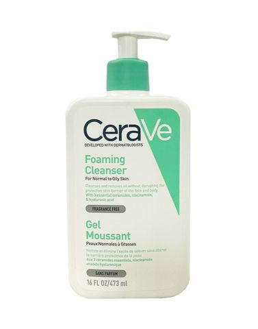 (Auth) Sữa Rửa Mặt CeraVe Foaming Facial Cleanser - Làm Sạch Da Nhẹ Nhàng, giữ Độ Ẩm, khôi phục Da 473ml, Phù Hợp Với Da Dầu, Nhạy Cảm