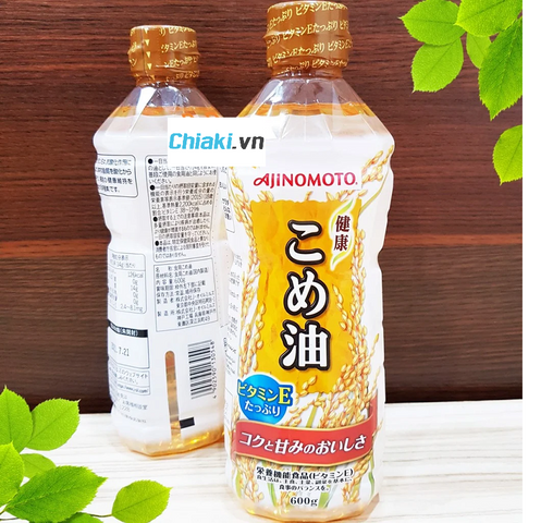 Dầu Gạo Tự Nhiên Ajinomoto 600g - Chiết Xuất Từ Cám & Mầm Gạo Nhật Bản, Chất Lượng Cao, Dinh Dưỡng Tốt Cho Sức Khỏe