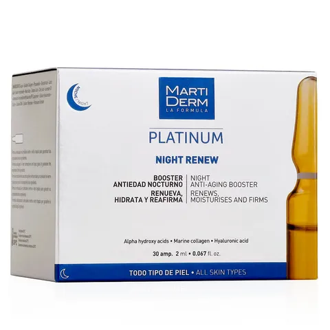 Ampoule hỗ trợ tái tạo da ban đêm MartiDerm Platinum Night Renew