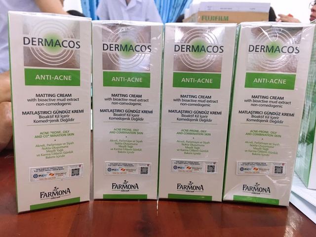 Kem Giảm Mụn Farmona Dermacos Anti Acne Matting Cream 50ml - Hỗ Trợ Điều Trị Mụn, Kháng Viêm, Giảm Bóng Nhờn Da