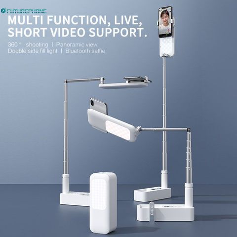 Giá Đỡ Điện Thoại Doxg-V6 Thông Minh Kèm Đèn Led - Livestream Tích Hợp, Thiết Kế Gọn Nhẹ, Điều Khiển Bluetooth, Cao 77cm