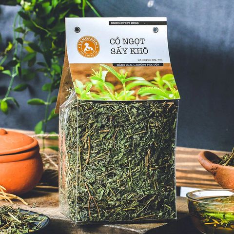 Combo 2 Bịch Cỏ Ngọt Sấy Khô L'angfarm (225g x 2) - Thảo Mộc Tự Nhiên Hỗ Trợ Giải Khát và Làm Đẹp Da