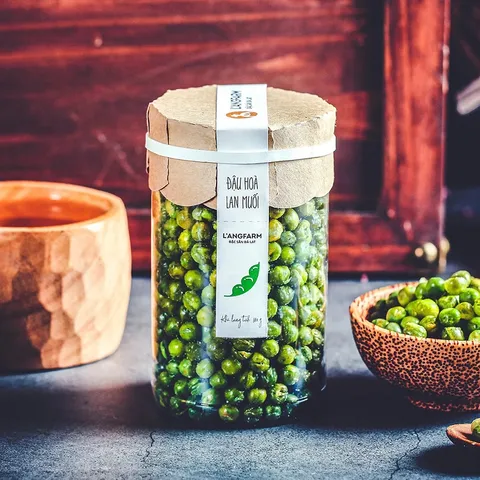 Combo 3 Hộp Đậu Hòa Lan Muối L'angfarm (180g x 3) - Hạt Dinh Dưỡng Giàu Chất Xơ, Nguyên Bản, Ngon Miệng, Không Gây Béo