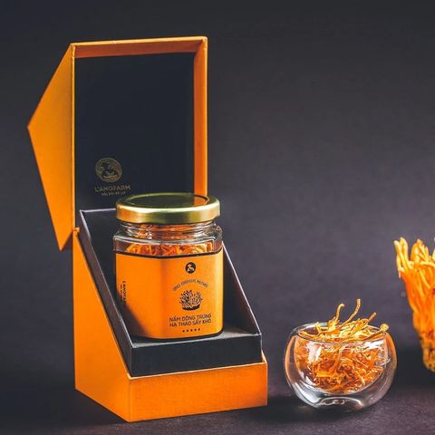 Nấm Đông Trùng Hạ Thảo Sấy Khô L'angfarm - Dược Liệu Tự Nhiên Giàu Dinh Dưỡng Hỗ Trợ Sức Khỏe, Hộp 10g
