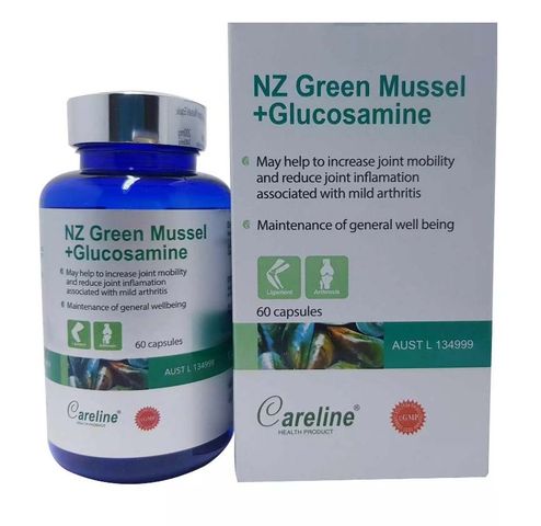 Viên Uống Hỗ Trợ Xương Khớp NZ Green Mussel Careline 30 Viên - Chiết Xuất Vẹm Xanh Từ Úc, Tăng Cường Glucosamine.