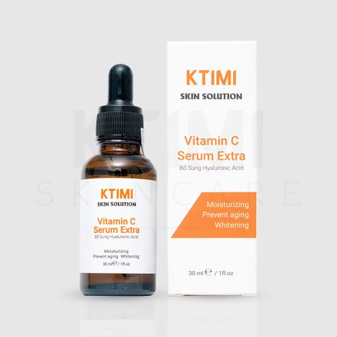 Serum Ktimi Vitamin C Extra - Dưỡng Trắng Da, Chống Lão Hóa, Cung Cấp Độ Ẩm Từ Vitamin C và Sodium Hyaluronate - 30ml
