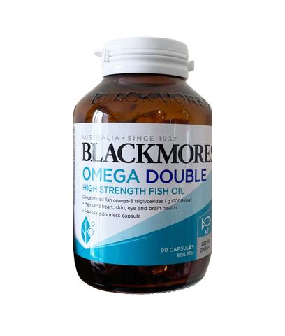 Dầu Cá Gấp Đôi Omega-3 Blackmores Omega Double Úc - Viên Nang Dễ Nuốt, Tốt Cho Mắt, Tim Mạch, Làm Đẹp Da, 90 Viên