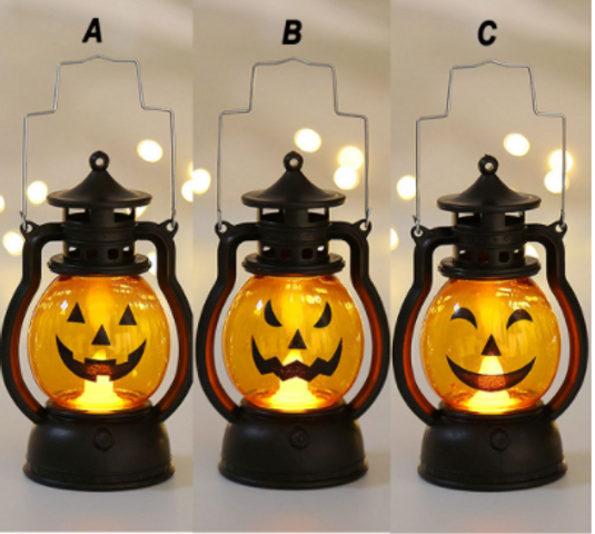 Đèn Led Hình Quả Bí Ngô Halloween - Đèn Trang Trí Độc Đáo Với Biểu Cảm Khuôn Mặt - Phù Hợp Khung Cảnh Tiệc Halloween