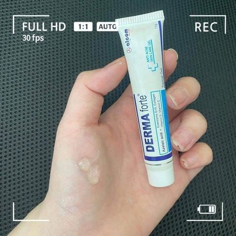 Gel Bôi Trị Mụn và Thâm Sẹo Derma Forte 15g - Hỗ Trợ Ngăn Ngừa Mụn, Giúp Da Mịn Màng và Khỏe Mạnh