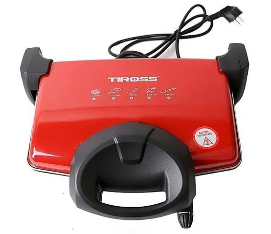 Máy kẹp nướng bánh mỳ Tiross TS9653 5 mức chỉnh nhiệt độ, Đỏ