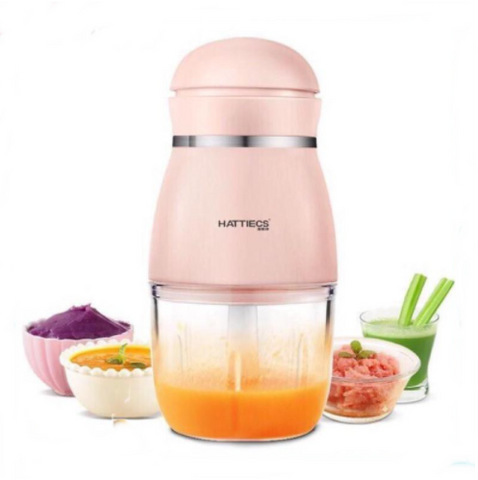 Máy Xay Cầm Tay Đa Năng Hattiecs Cao Cấp 6 Lưỡi Dao - Xay Thịt, Rau, Sinh Tố Cho Bé - Đồ Gia Dụng Tiện Lợi