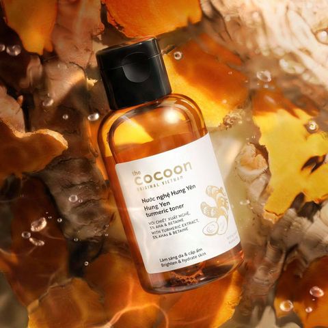 Nước Nghệ Hưng Yên Cocoon Toner 5% AHA - Giúp Sáng Mịn Da, Cấp Ẩm, Chăm Sóc Da Dịu Nhẹ, Phù Hợp Với Mọi Loại Da 140ml
