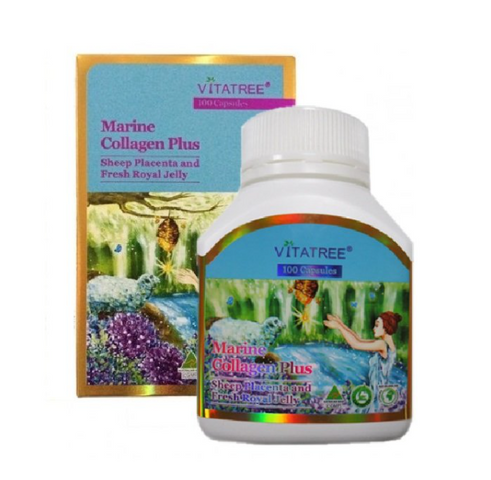 Sữa ong chúa kết hợp collagen và nhau thai cừu Vitatree Marine Collagen Plus