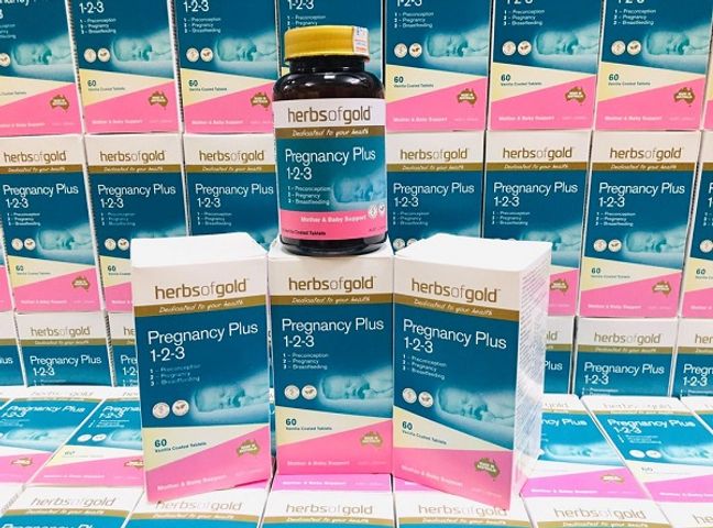 Viên Uống Bổ Sung Vitamin Herbs Of Gold Pregnancy Plus 1-2-3 Cho Mẹ Bầu & Sau Sinh - Hỗ Trợ Phát Triển Thai Nhi Khỏe Mạnh