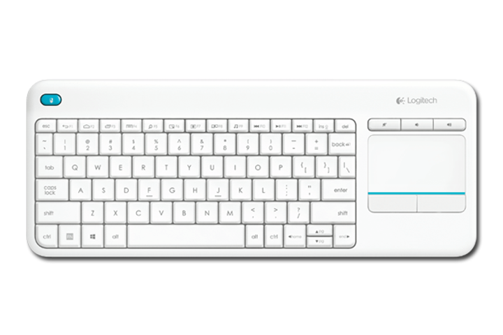 Bàn phím không dây điều khiển từ xa Logitech K400 PLUS - Phụ kiện máy tính tích hợp bàn di chuột, kết nối Bluetooth, thiết kế tiện dụng