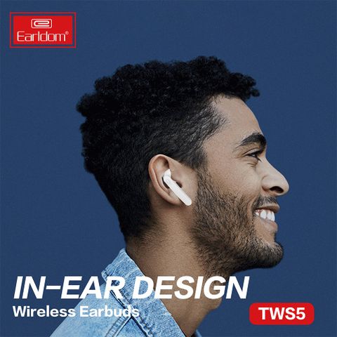 Tai nghe Bluetooth Earldom TWS5 - Âm thanh tuyệt vời, sử dụng liên tục 3 giờ, kết nối ổn định, thiết kế gọn nhẹ, công nghệ V5.0.