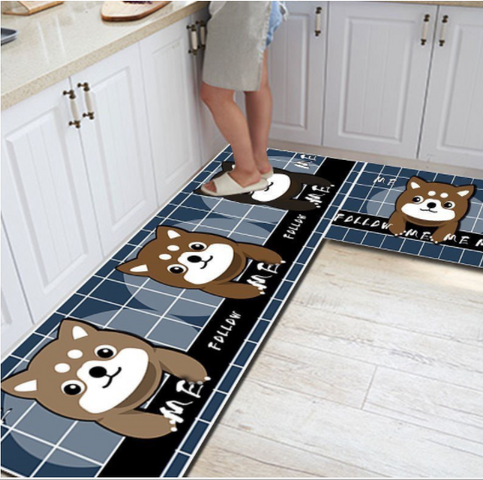 Bộ 2 Tấm Thảm Bếp Chống Trượt - Họa Tiết Độc Đáo, Kích Thước Lớn, Chất Liệu Siêu Thấm Hút Nước, Trang Trí An Toàn Cho Không Gian Sống