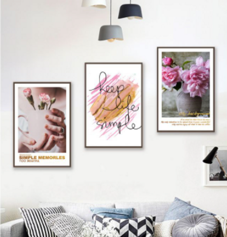 Bộ 3 Tranh Treo Tường Phong Cách Bắc Âu Hiện Đại - Trang Trí Nội Thất Sang Trọng và Đẳng Cấp, Kích Thước 20x30cm, 30x45cm, 40x60cm