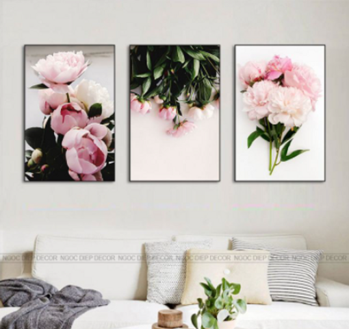 Bộ 3 Tranh Treo Tường Phong Cách Bắc Âu Hiện Đại - Trang Trí Nội Thất Sang Trọng và Đẳng Cấp, Kích Thước 20x30cm, 30x45cm, 40x60cm