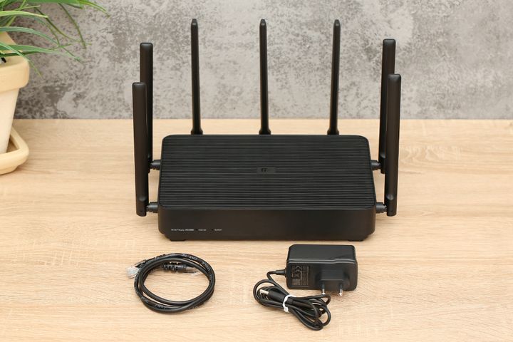 Bộ phát Wifi Xiaomi Mi AIoT AC2350 - 7 ăng-ten ngoài, tốc độ 2183Mbps, kết nối ổn định cho 128 thiết bị, băng tần kép 2.4GHz và 5GHz.