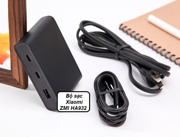 Bộ Sạc Nhanh PD Xiaomi ZMI HA932 3 Cổng USB 65W - Sạc Đồng Thời cho Laptop và Smartphone, Hỗ Trợ Sạc Nhanh 18W, Tích Hợp Chip E-Marker