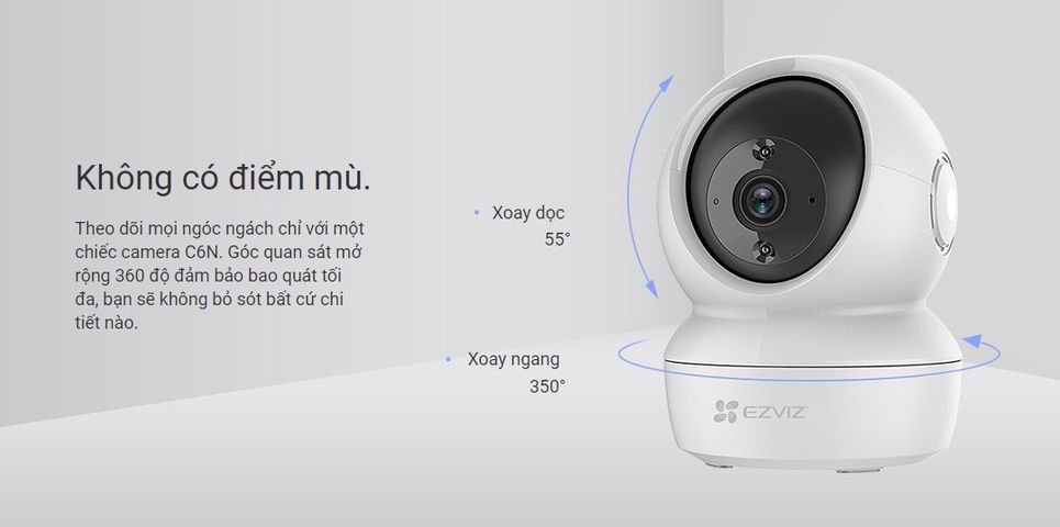 Camera WiFi Ezviz C6N 4MP 2K Xoay 360 Độ - Thiết Bị An Ninh Đàm Thoại 2 Chiều, Giám Sát Thông Minh, Bảo Hành 1 Năm