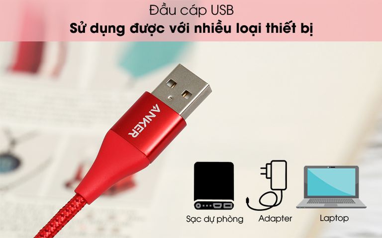 Cáp sạc Anker PowerLine+ II A8452 Lightning MFI 0.9m - Tương thích iPhone, độ bền cao, sạc nhanh, kết nối dữ liệu