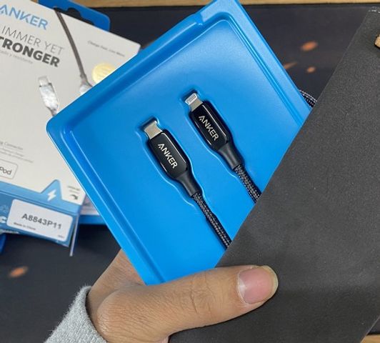 Cáp sạc Anker PowerLine+ III USB-C A8842 Lightning 0.9m - Sạc nhanh 18W, bền chắc, tương thích iPhone và iPad