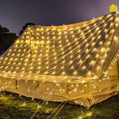 Lưới Đèn LED Trang Trí Giáng Sinh Đủ Màu - Chiếu Sáng Tiệc Ngoài Trời, Dễ Dàng Treo Dùng Trong Không Gian Rộng