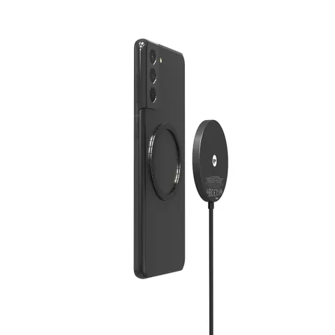 Miếng sạc nhanh Mophie Snap Plus 15W - Sạc không dây chuẩn Qi cho iPhone và Android - Thiết kế nhỏ gọn dễ dàng mang theo