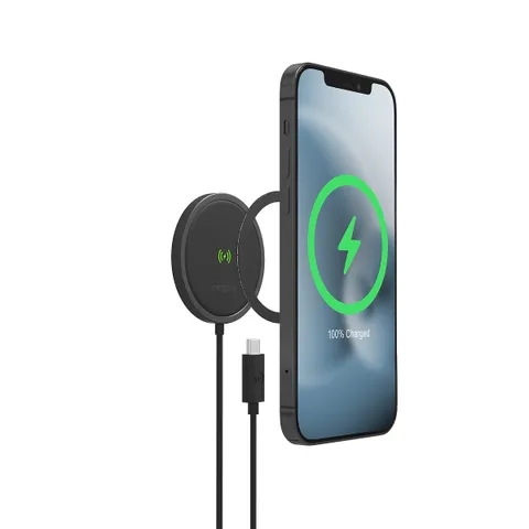 Miếng sạc nhanh Mophie Snap Plus 15W - Sạc không dây chuẩn Qi cho iPhone và Android - Thiết kế nhỏ gọn dễ dàng mang theo