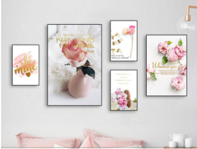 Set 5 Tranh Treo Tường Châu Âu Hiện Đại - Bộ Nghệ Thuật Trang Trí Sang Trọng Cho Phòng Khách, Phòng Ngủ Nội Thất Ấm Cúng