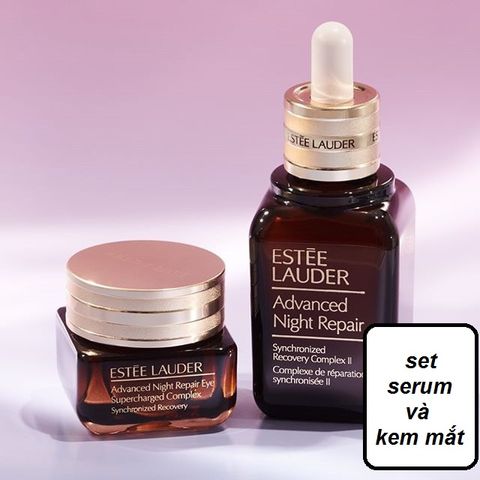 Set Serum và Kem Mắt Estee Lauder Advanced Night Repair - Giúp Phục Hồi Da và Vùng Mắt - Tinh Chất Dưỡng Ẩm Ban Đêm 50ml & 15ml 723162