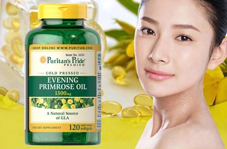 Tinh dầu hoa anh thảo Puritan's Pride Evening Primrose Oil 1300mg - Hỗ trợ làm đẹp da, tóc, ổn định nội tiết, 120 viên