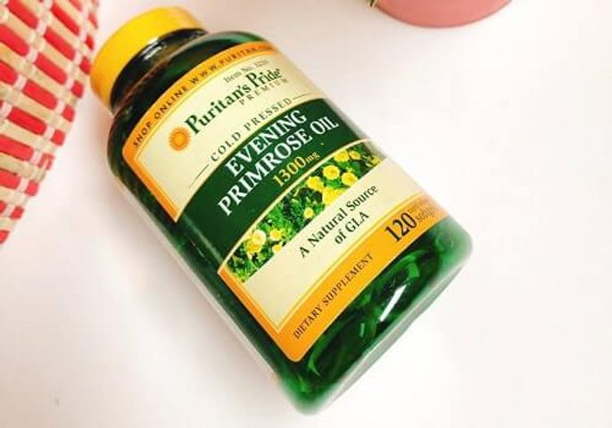 Tinh dầu hoa anh thảo Puritan's Pride Evening Primrose Oil 1300mg - Hỗ trợ làm đẹp da, tóc, ổn định nội tiết, 120 viên