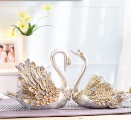 Tượng Decor Cặp Đôi Thiên Nga Cao Cấp - Trang Trí Phòng Khách Sang Trọng, Ý Nghĩa Biểu Tượng Tình Yêu, Chất Liệu Bền Đẹp