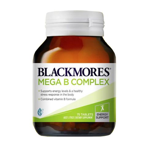Viên Uống Bổ Sung Vitamin B Tổng Hợp Blackmores Mega B Complex 75 Viên - Hỗ Trợ Năng Lượng Và Sức Khỏe Cho Người Lớn
