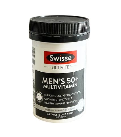 Vitamin Tổng Hợp Swisse Men’s Ultivite 50+ - Hỗ Trợ Sức Khỏe Nam Giới Trên 50 Tuổi - 41 Vitamin & Khoáng Chất Cao Cấp