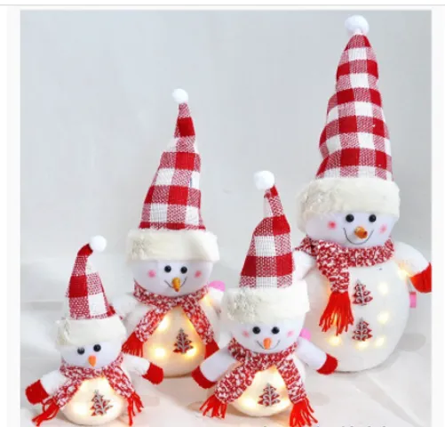 Người Tuyết Trang Trí Giáng Sinh Có Đèn LED - Phụ Kiện Noel Dễ Thương Với 3 Chế Độ Sáng, Tạo Không Gian Ấm Cúng  cho Dịp Lễ