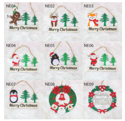 Bảng Gỗ Treo Tường Bách Mộc Chủ Đề Noel - Trang Trí Giáng Sinh Độc Đáo Cho Phòng Khách, Phòng Đọc Sách, Cửa Hàng