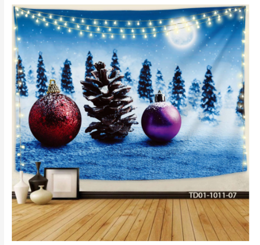 Tranh Vải 3D Cao Cấp Treo Tường Noel - Hình Ảnh Sắc Nét, Tặng Móc Treo và Miếng Dán, Trang Trí Nhà Cửa Lung Linh