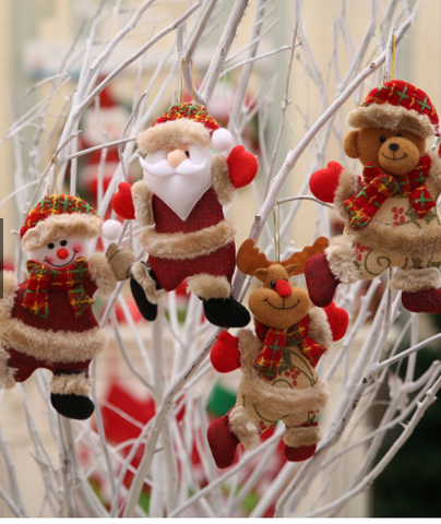 Set 3 Búp Bê Vải Bông Đáng Yêu Treo Trang Trí Giáng Sinh - Đồ Trang Trí Noel Cho Ngôi Nhà Ấm Áp