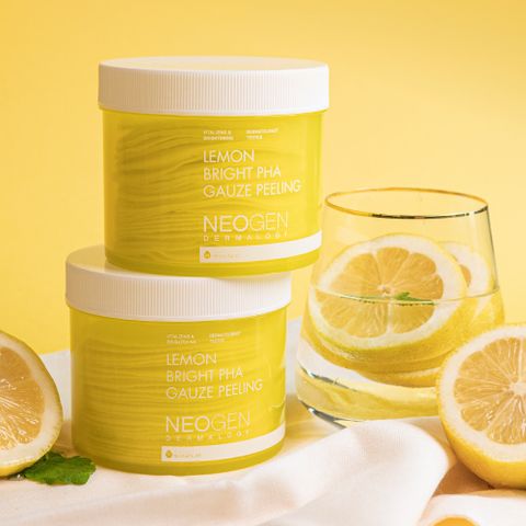 Tẩy Da Chết Chanh Neogen Dermalogy Lemon Bright PHA Gauze Peeling - Hộp 30 Miếng Dưỡng Sáng Da, Mờ Thâm, Dịu Nhẹ Cho Mọi Loại Da