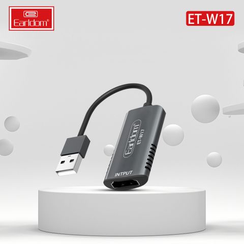 Bộ Chuyển Đổi HDMI Chân USB Earldom W17 - Hỗ Trợ Độ Phân Giải 4K 60Hz, Kết Nối Nhanh Chóng Với Điện Thoại, Máy Tính, PS4