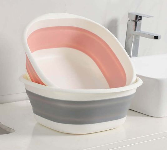 Chậu Gấp Gọn Silicon Thông Minh Size Lớn - Tiết Kiệm Không Gian, Thiết Kế Đẹp, Dùng Rửa Bát, Tay, Mặt Tại Nhà