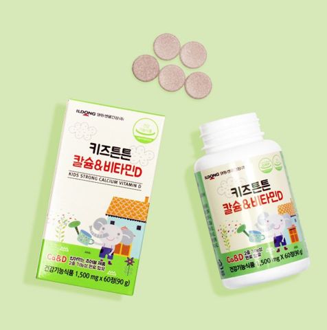 Kẹo Canxi ILDong vị dừa socola - Bổ sung Canxi và Vitamin D cho trẻ 1-6 tuổi, hỗ trợ tăng trưởng chiều cao, 60 viên/ngày