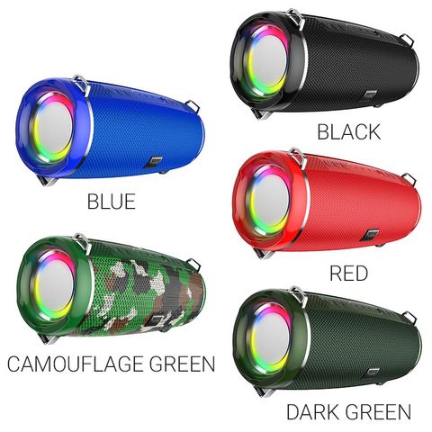 Loa Bluetooth Di Động Thể Thao Hoco HC2 - Thiết Kế Hiện Đại, Chất Lượng Âm Thanh Tốt, Kết Nối Bluetooth 5.0, Sạc Nhanh, 7 Màu LED