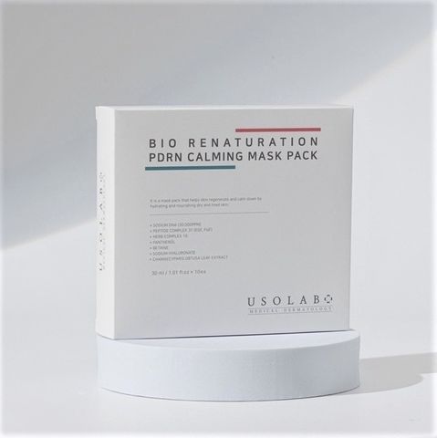 Mặt nạ tái tạo da Usolab Bio Renaturation PDRN Calming Mask Pack