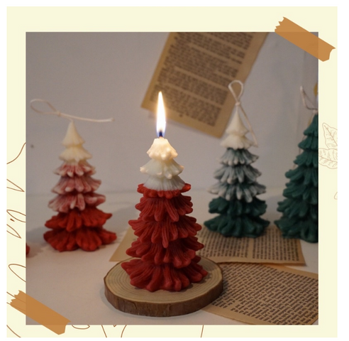 Nến Thơm Không Khói Dory Lab Hình Cây Thông Noel - Trang Trí Giáng Sinh Độc Đáo, Nhiều Màu Sắc Bắt Mắt, Hương Gỗ Thông, Ngọc Lan Tây, Hoa Hồng