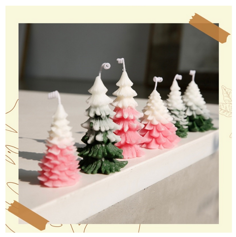 Nến Thơm Không Khói Dory Lab Hình Cây Thông Noel - Trang Trí Giáng Sinh Độc Đáo, Nhiều Màu Sắc Bắt Mắt, Hương Gỗ Thông, Ngọc Lan Tây, Hoa Hồng